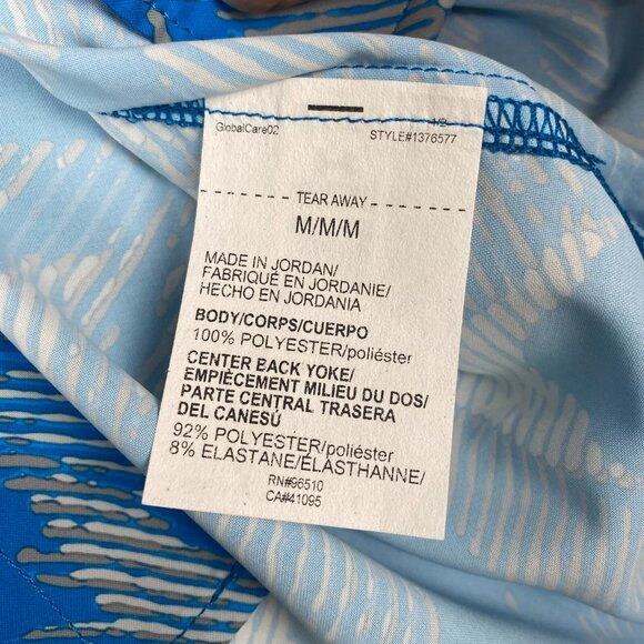 Under‎ Armour Men's Medium UA Dockside Short Sleeve Shirt Blue Tropical 1376577 - Picture 11 of 13